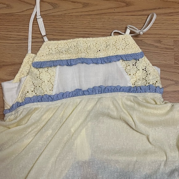 POL Rib Knit Tank Top with Button and Eyelet Detail - Picture 11 of 11